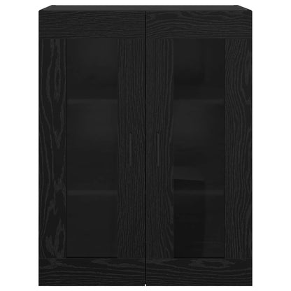 Veggskap Veggmontert Svart 69,5 x 34 x 90 cm Konstruert tre
