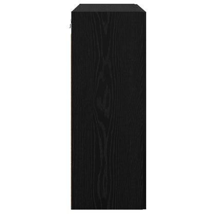 Veggskap Veggmontert Svart 69,5 x 34 x 90 cm Konstruert tre
