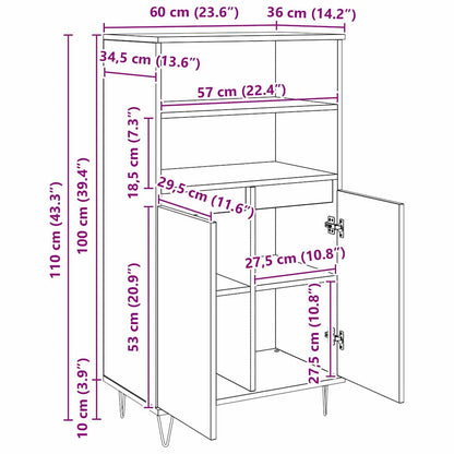 Skap Brun 60 x 36 x 110 cm