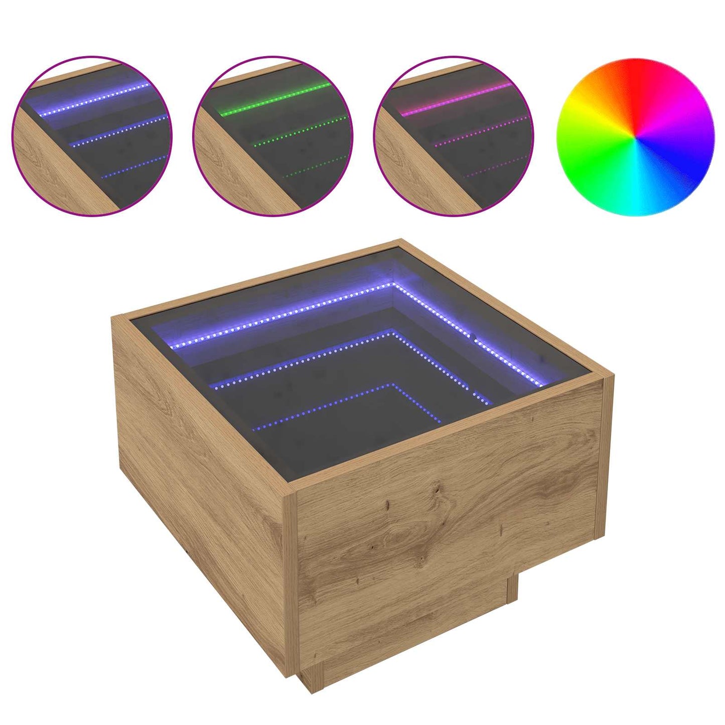 Salongbord Sofabord Artisan Eik 40 x 40 x 30 cm