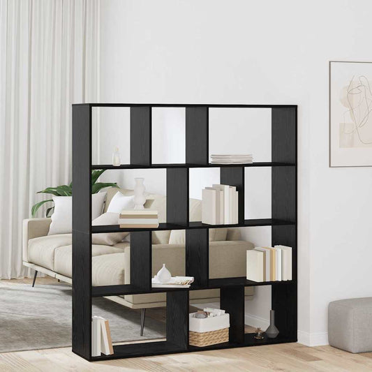 Bokhylle Svart Eik 132 x 29 x 141.5 cm