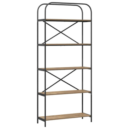 Bokhylle artisan eik 80 x 30 x 183 cm Konstruert tre