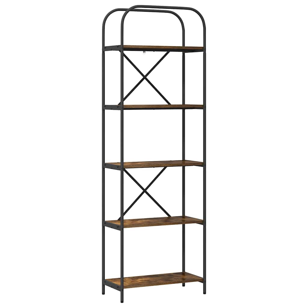 Bokhylle Røkt eik 60 x 30 x 183 cm Konstruert tre