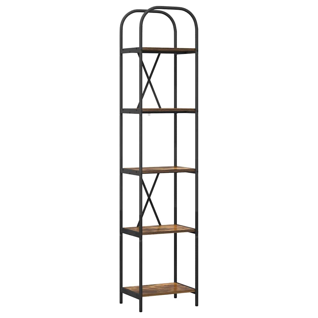 Bokhylle Røkt eik 40 x 30 x 183 cm Konstruert tre