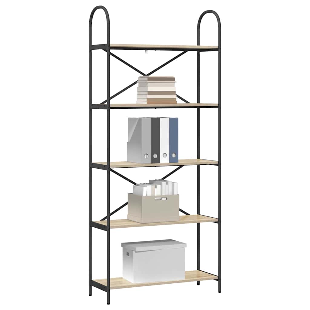 Bokhylle Sonoma eik 80 x 30 x 183 cm Konstruert tre