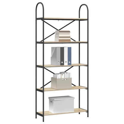 Bokhylle Sonoma eik 80 x 30 x 183 cm Konstruert tre