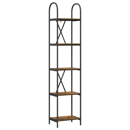 Bokhylle Røkt eik 40 x 30 x 183 cm Konstruert tre
