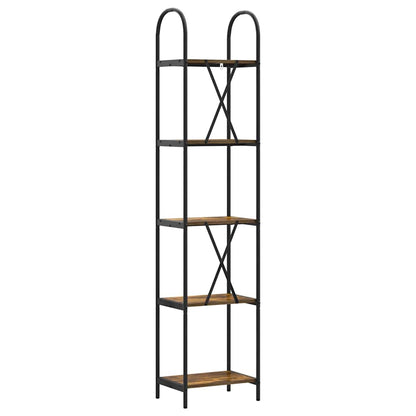 Bokhylle Røkt eik 40 x 30 x 183 cm Konstruert tre