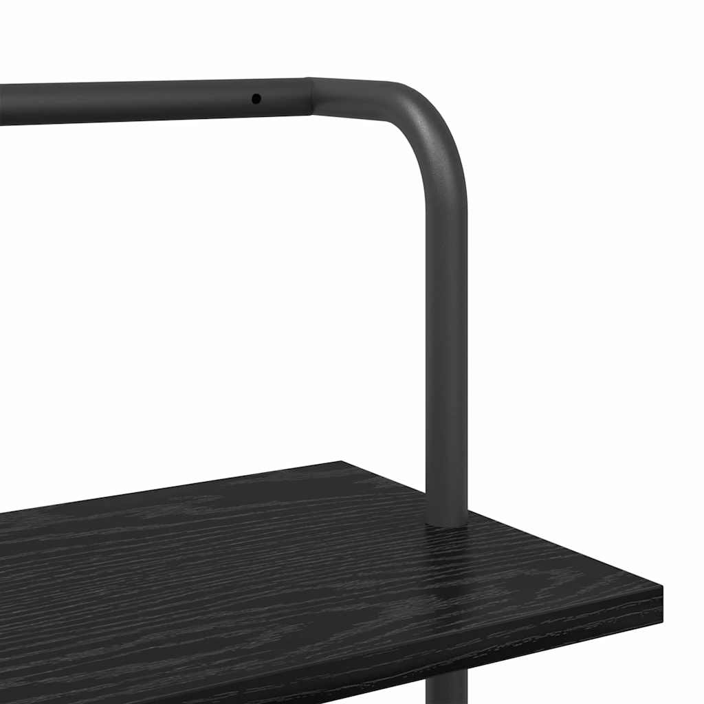 Bokhylle Svart Eik 60 x 24 x 203 cm Konstruert tre