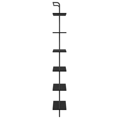 Bokhylle Svart Eik 60 x 24 x 203 cm Konstruert tre