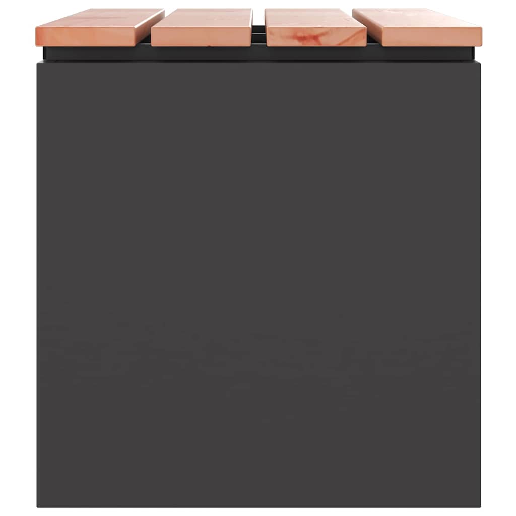 Hagebenk Svart 60 x 40 x 43 cm Solid Douglas Tre og Stål