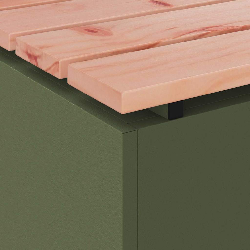 Hagebenk Olivengrønn 60 x 40 x 43 cm Stål