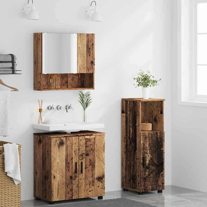 Baderomsmøbelsett 3 pcs Gammelt Tre 61 x 35 x 64 cm