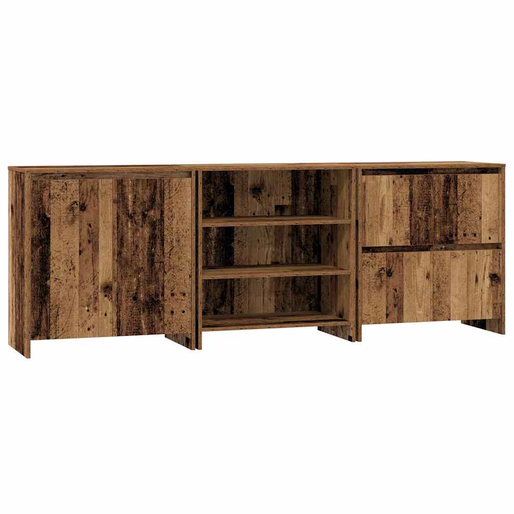 Skap Gammelt Tre med hylle Annet 3 stk 70 x 41 x 75 cm