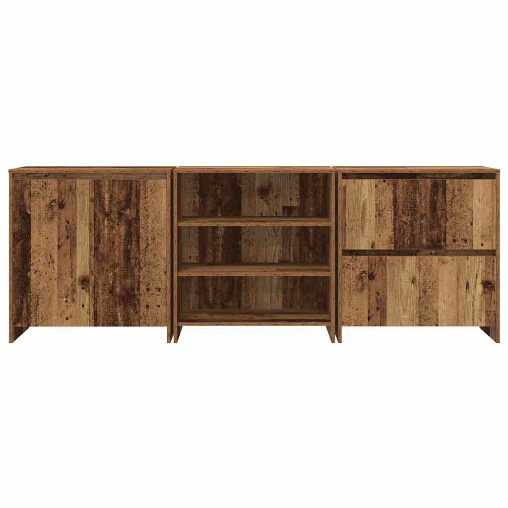 Skap Gammelt Tre med hylle Annet 3 stk 70 x 41 x 75 cm