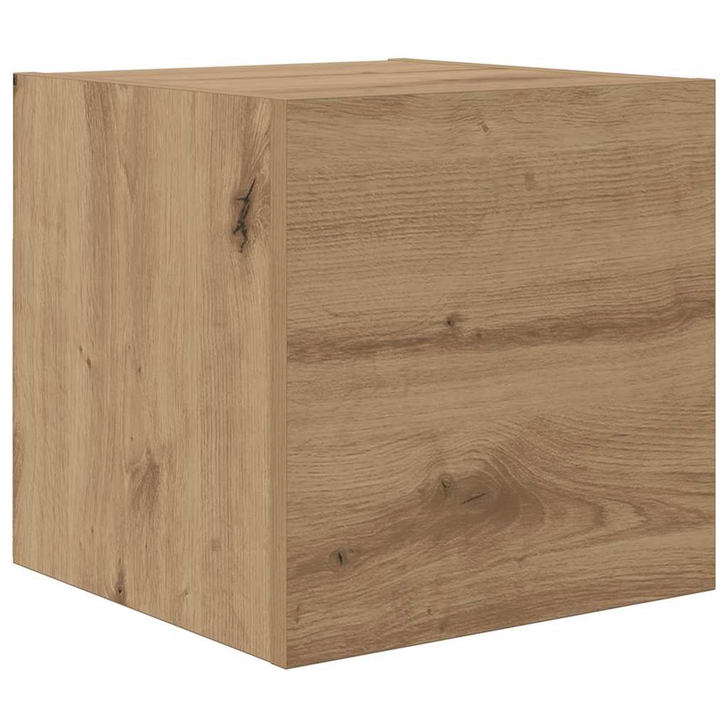 TV-benksett Veggmontert 8 pcs Artisan Eik Konstruert tre
