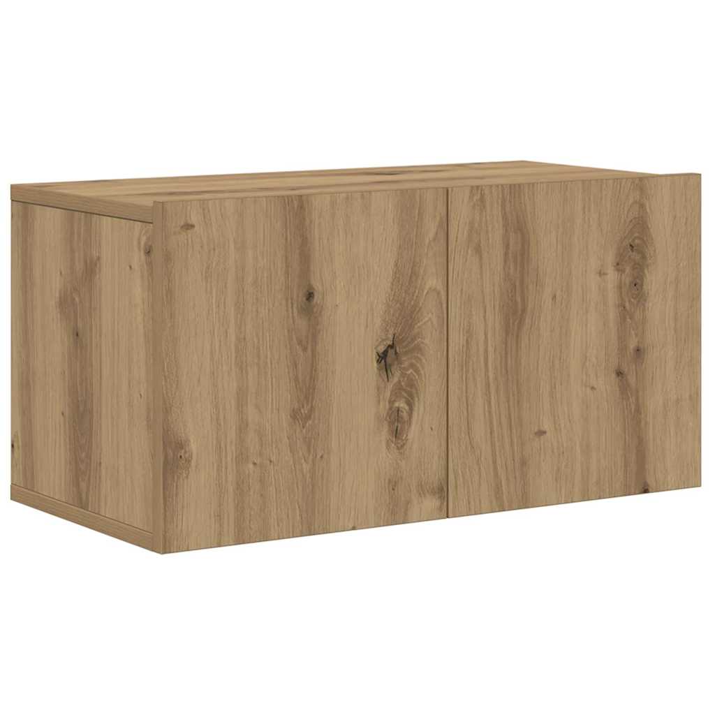 TV-benksett Veggmontert 8 pcs Artisan Eik Konstruert tre