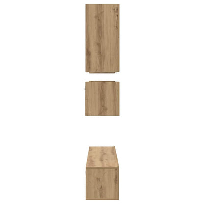 TV-benksett Veggmontert 8 pcs Artisan Eik Konstruert tre