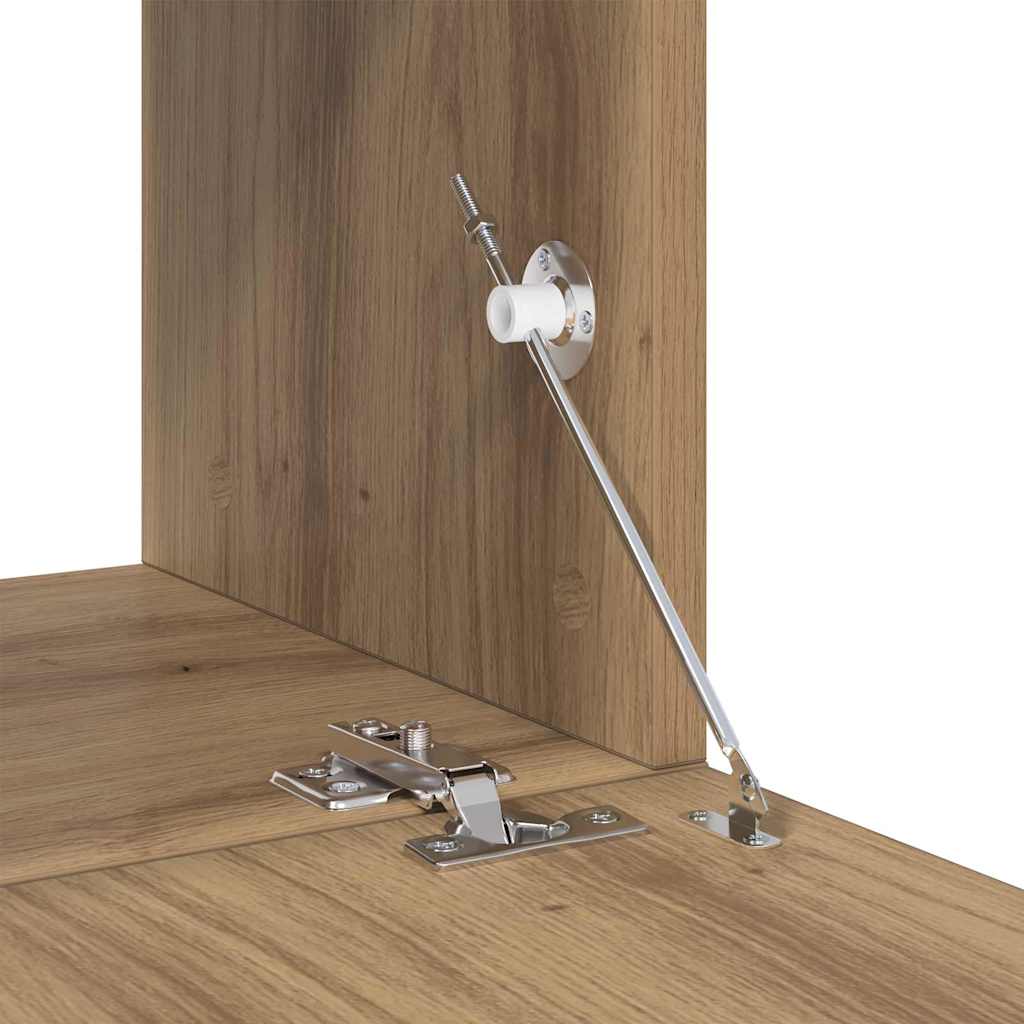 TV-benksett Veggmontert 2 pcs Artisan Eik Konstruert tre