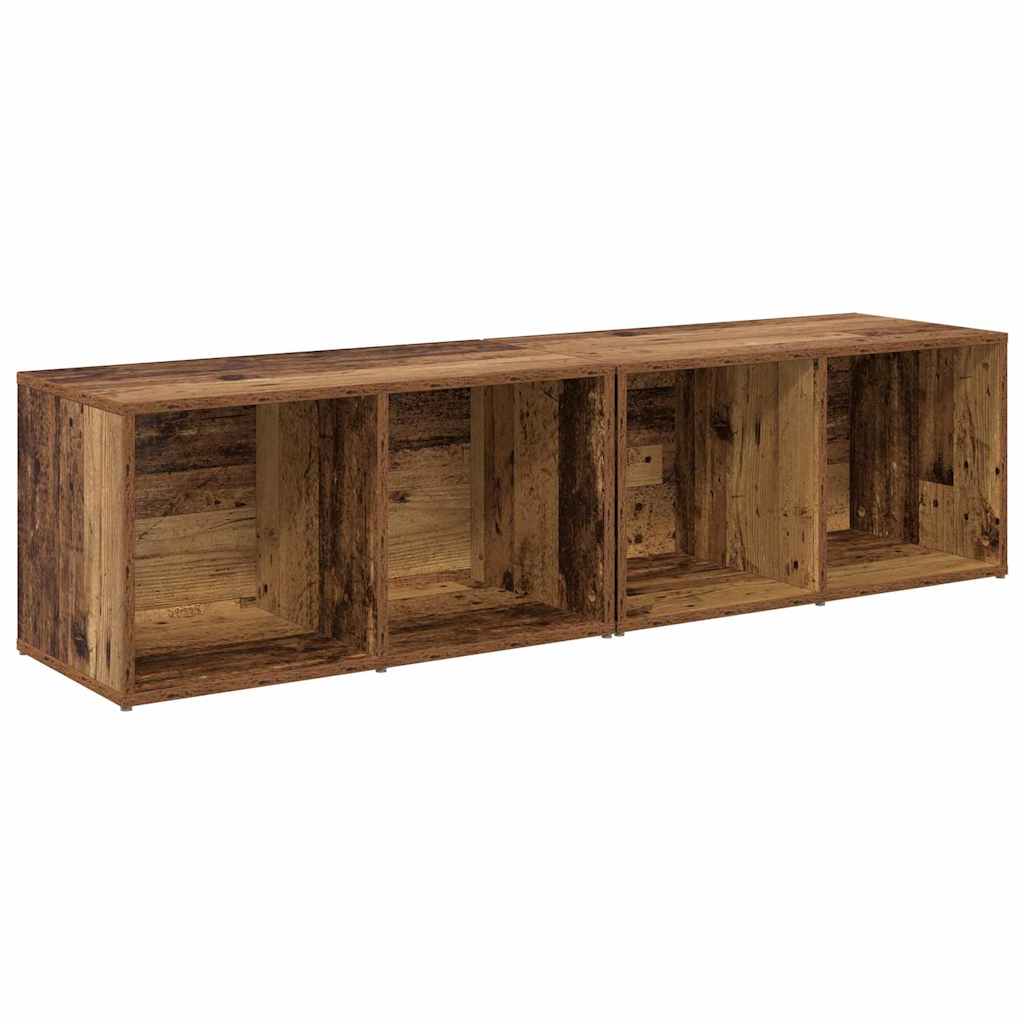 TV-benksett 2 pcs Gamle tre 37 x 35 x 72 cm Konstruert tre