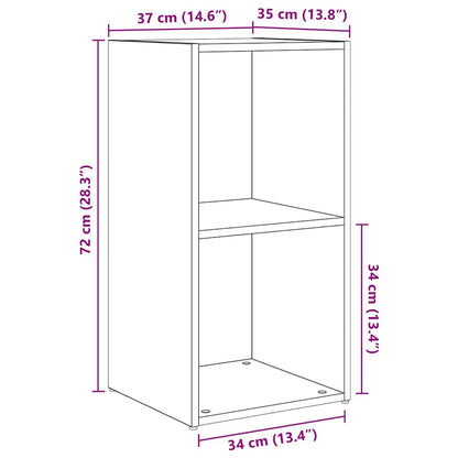 TV-benksett 2 pcs Gamle tre 37 x 35 x 72 cm Konstruert tre