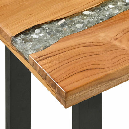 Konsollbord Brun 100 x 35 x 75 cm Massivt Teaktre