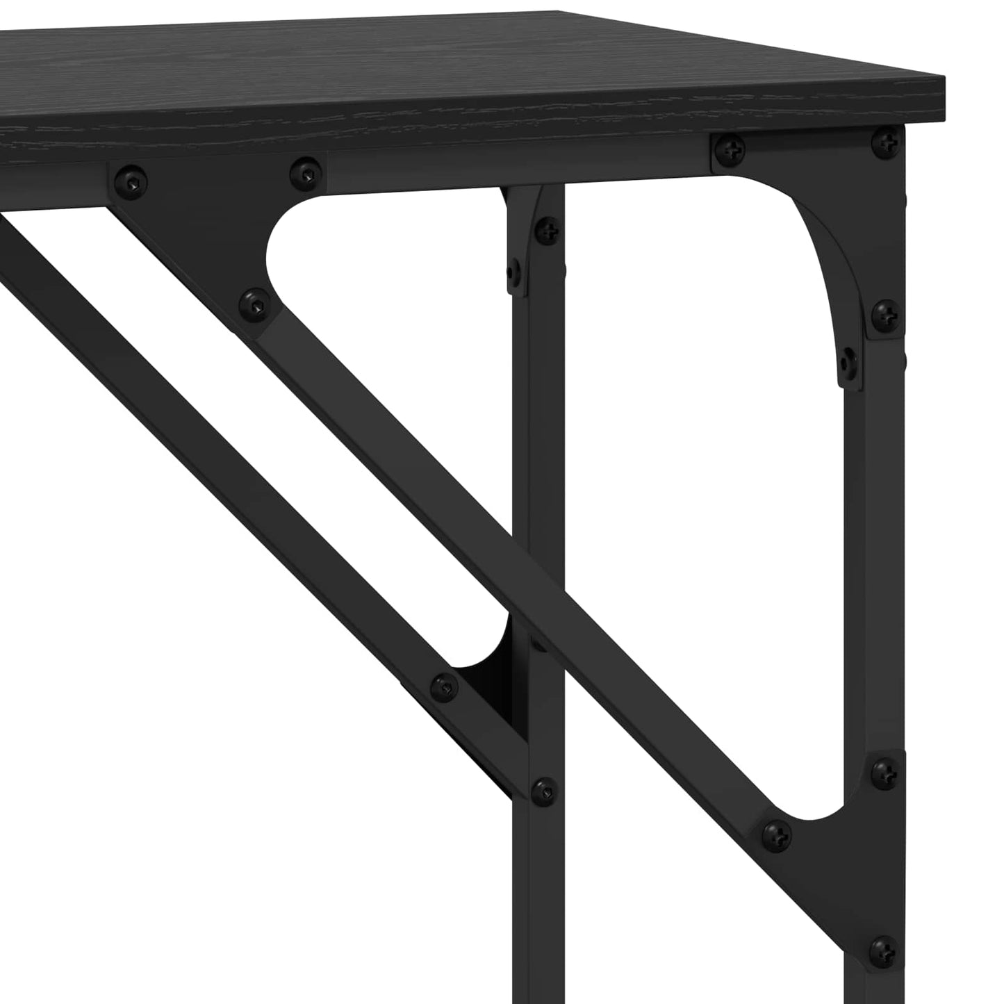 Konsollbord Svart Eik 140 x 29 x 75 cm Konstruert tre