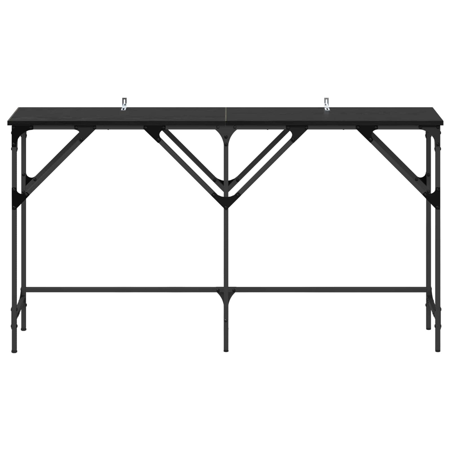 Konsollbord Svart Eik 140 x 29 x 75 cm Konstruert tre