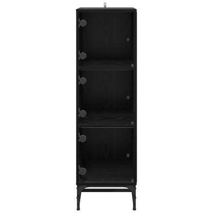 Serviesskap Svart Eik 35 x 37 x 117 cm