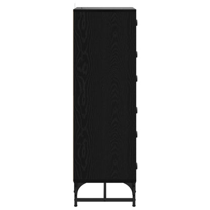 Serviesskap Svart Eik 35 x 37 x 117 cm