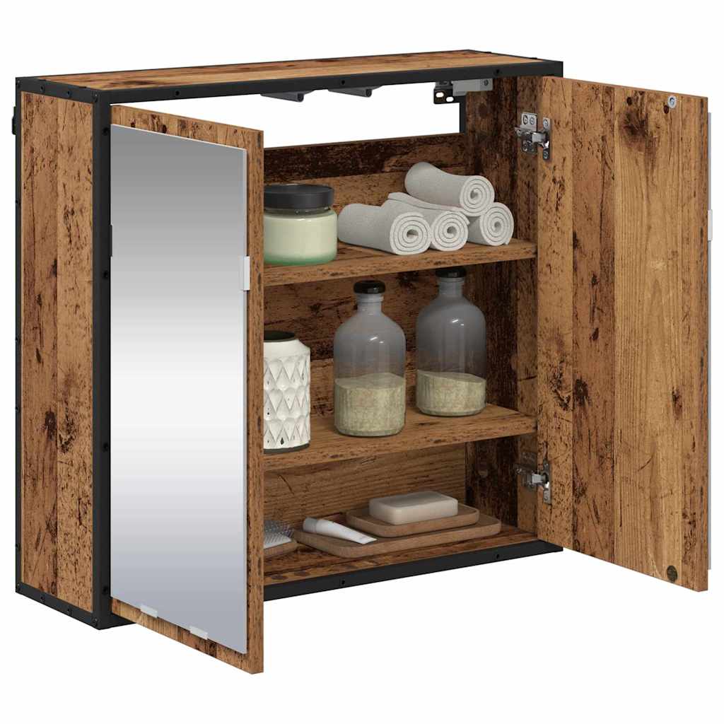 Baderomsspeilskap Gammelt tre 65 x 20 x 60 cm Konstruert tre