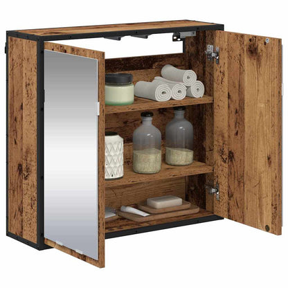 Baderomsspeilskap Gammelt tre 65 x 20 x 60 cm Konstruert tre