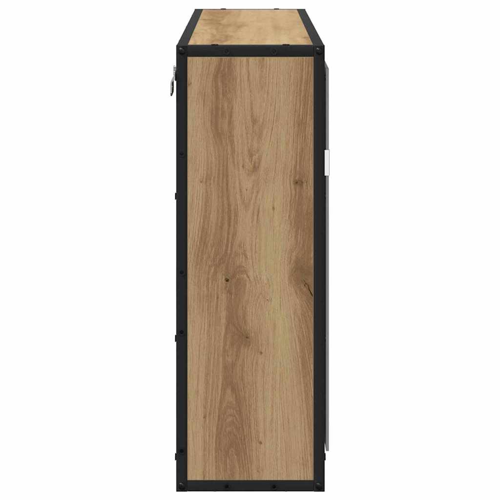 Baderomsspeilskap artisan eik 65 x 20 x 60 cm Konstruert tre