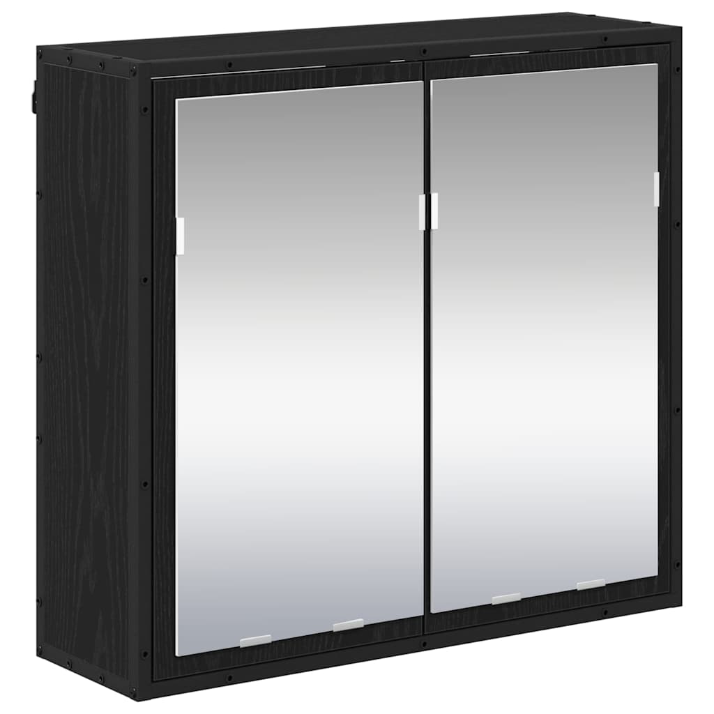 Baderomsspeilskap Svart eik 65 x 20 x 60 cm Konstruert tre