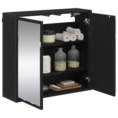 Baderomsspeilskap Svart eik 65 x 20 x 60 cm Konstruert tre