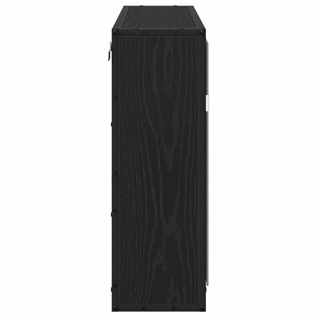 Baderomsspeilskap Svart eik 65 x 20 x 60 cm Konstruert tre