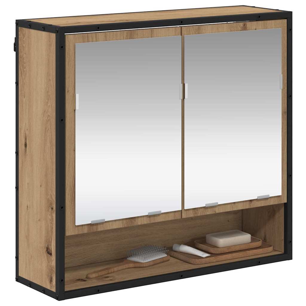 Baderomsspeilskap artisan eik 65 x 20 x 60 cm Konstruert tre
