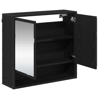 Baderomsspeilskap Svart eik 65 x 20 x 60 cm Konstruert tre