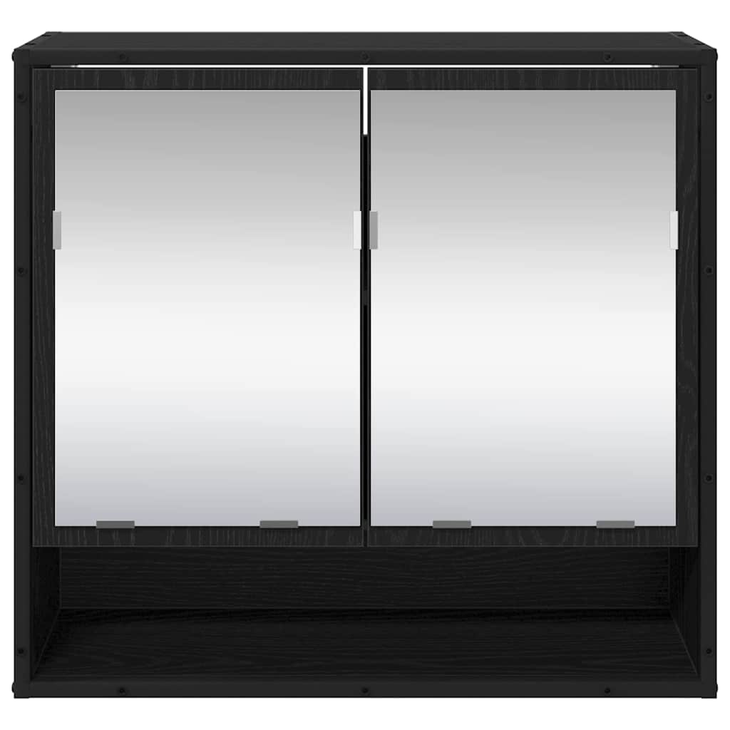 Baderomsspeilskap Svart eik 65 x 20 x 60 cm Konstruert tre