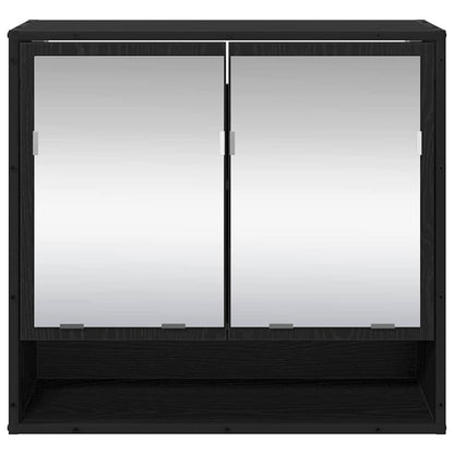 Baderomsspeilskap Svart eik 65 x 20 x 60 cm Konstruert tre