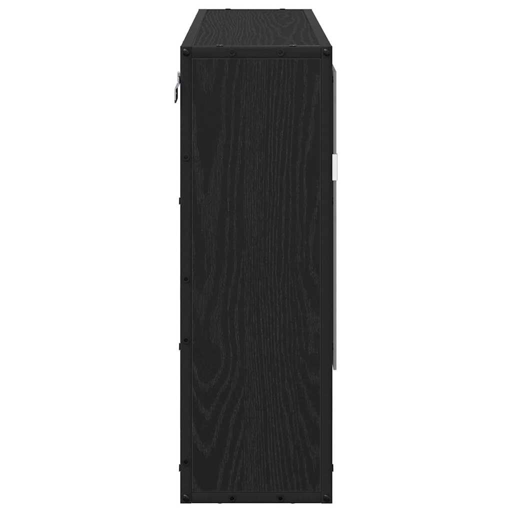 Baderomsspeilskap Svart eik 65 x 20 x 60 cm Konstruert tre