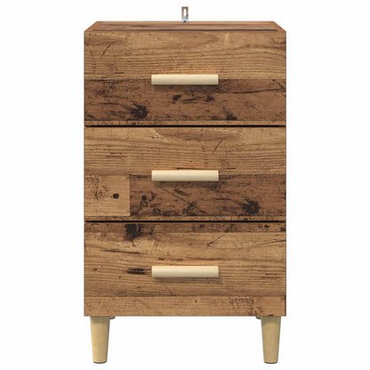 Nattbordskap Gammelt tre 40 x 40 x 66 cm Konstruert tre