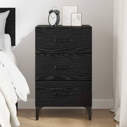 Nattbordskap Svart Eik 40 x 40,5 x 66 cm Konstruert tre
