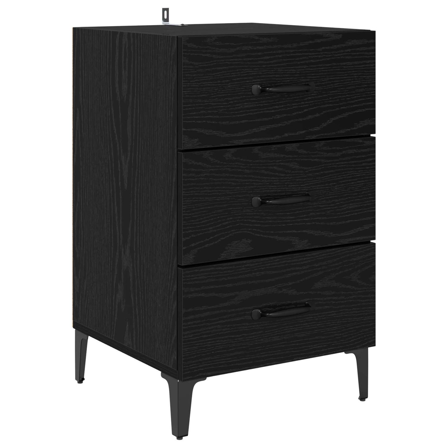 Nattbordskap Svart Eik 40 x 40,5 x 66 cm Konstruert tre