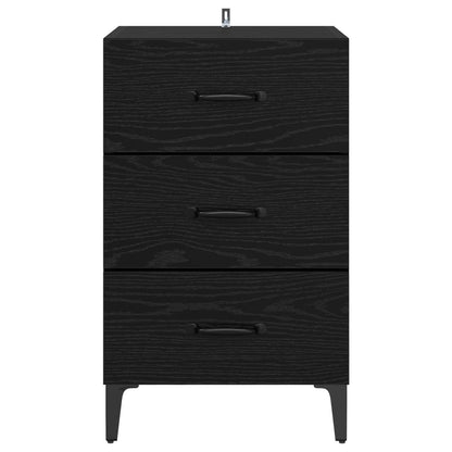 Nattbordskap Svart Eik 40 x 40,5 x 66 cm Konstruert tre