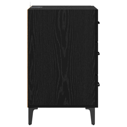 Nattbordskap Svart Eik 40 x 40,5 x 66 cm Konstruert tre