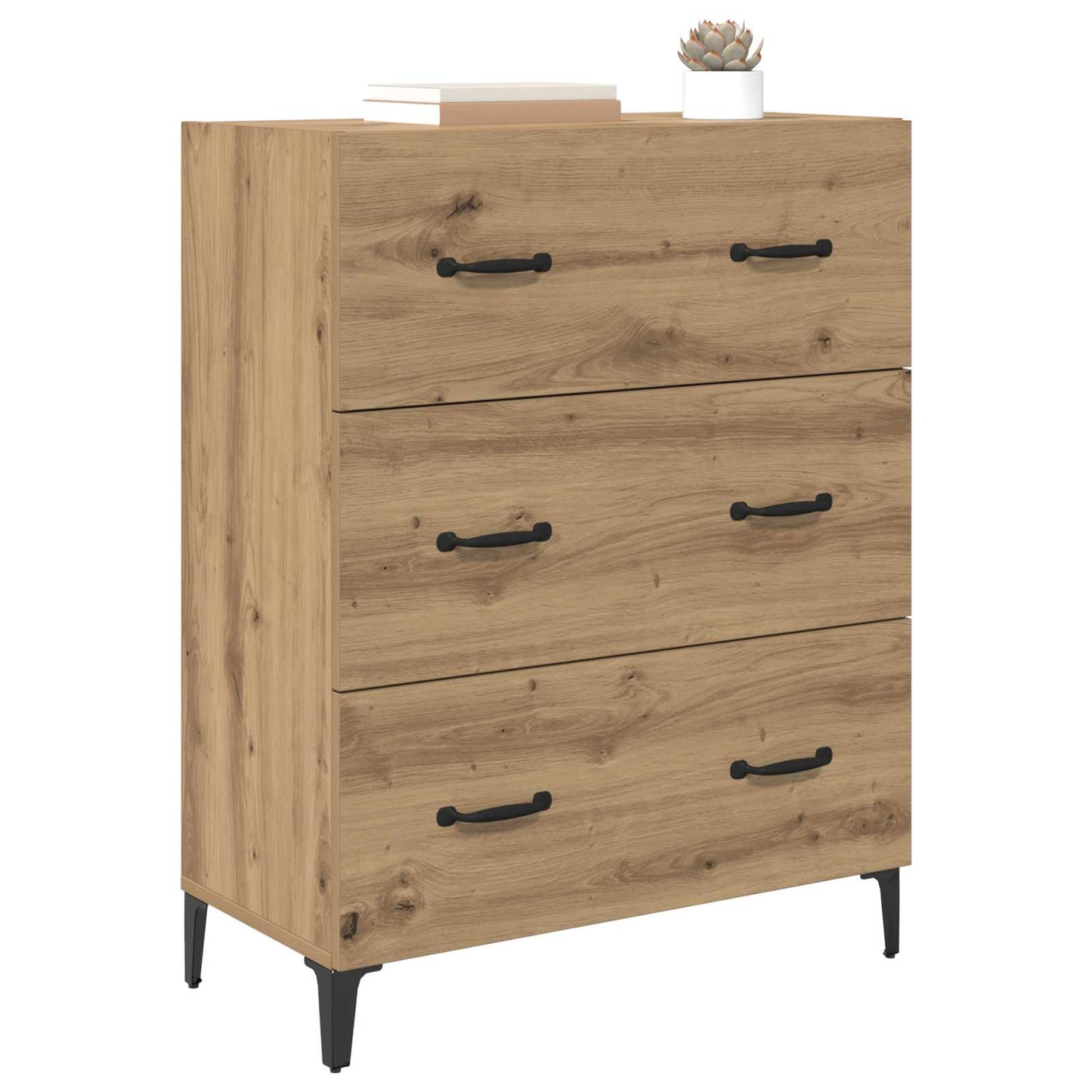 Serviesskap Artisan Eik 69,5 x 34 x 90 cm Ingeniørtre og jern
