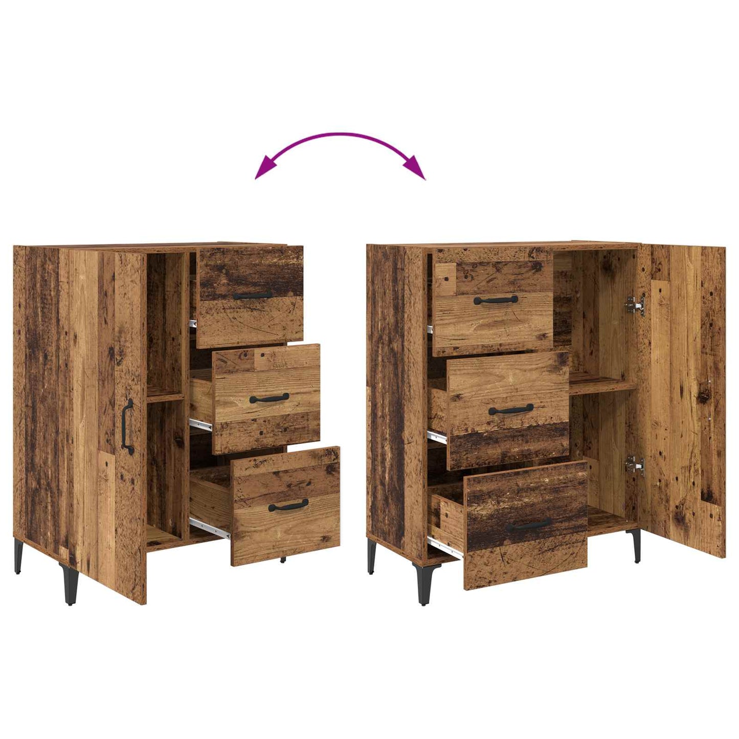 Serviesskap Gammelt tre 69,5 x 34 x 90 cm Konstruert tre