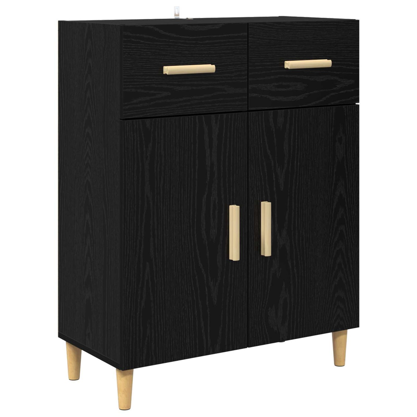 Serviesskap Svart eik 34 x 69.5 x 89 cm Konstruert tre