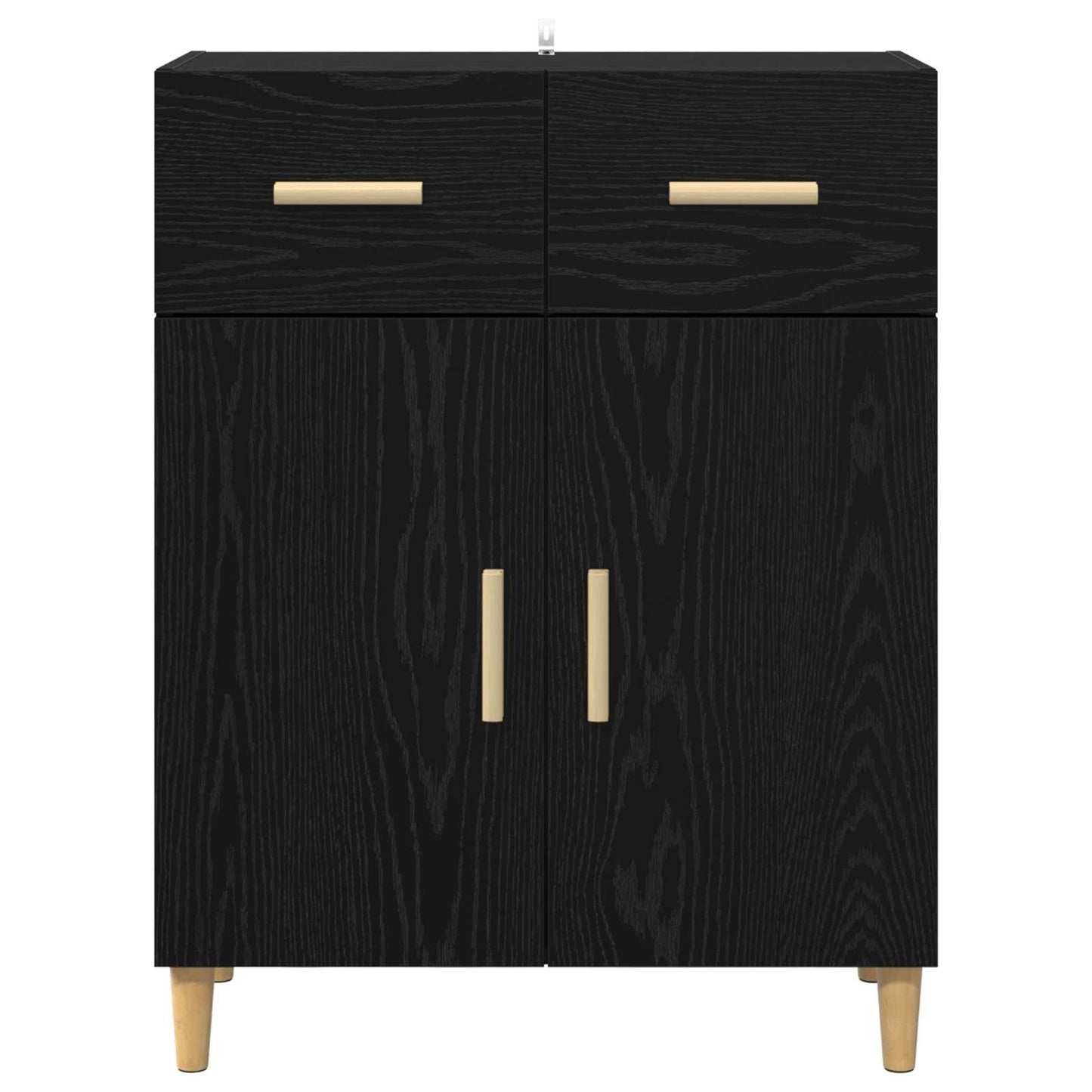 Serviesskap Svart eik 34 x 69.5 x 89 cm Konstruert tre